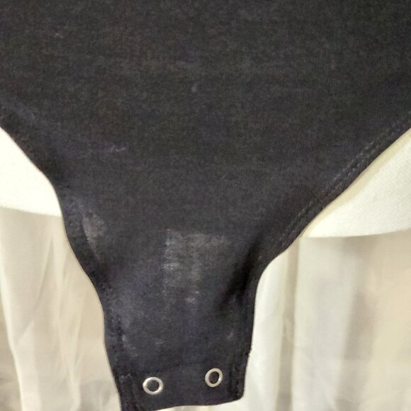 NWT- Black Lace-Trimmed Bodysuit - Picture 6 of 6